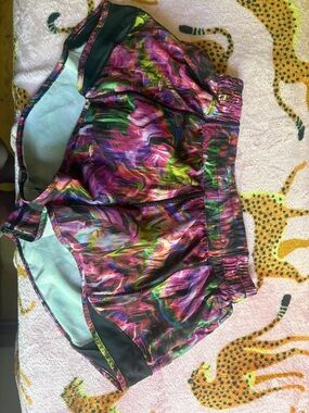 Vibrant Abstract Print Lululemon shorts